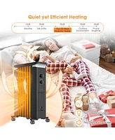 Sugift 1500W Portable Oil Filled Radiator Heater with 3 Heat Settings