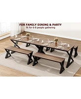 gaomon 55" Dining Table Bench Set for 4