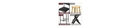 gaomon Bar Stools Set of 4, Kitchen Bar Stools with Footrest, 25.5 Inches Upholstered Bar Chairs with Back, 4 Counter Height Barstools for Counter Bar