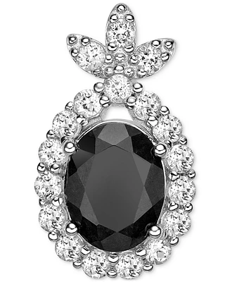 Truffle Sapphire (2-1/4 ct. t.w.) & White Sapphire (1/2 ct. t.w.) Pendant Necklace in Sterling Silver, 18"