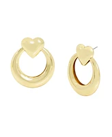 Steve Madden Heart Doorknocker Earrings