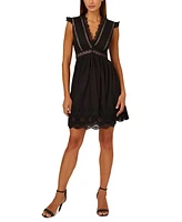 Adrianna by Papell Women's Flutter-Sleeve Mini Dress