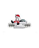 Bling Jewelry Christmas Charm Bead Santa Hat & Sled Sterling Silver for Bracelet