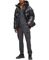 Boss by Hugo Boss Men's Mixed-Material Hooded Jacket