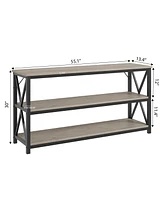 gaomon 55 Inch Entryway Table, Narrow Long Console Table with Storage
