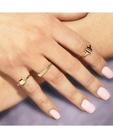 The Lovery Gold Ribbed Ring 14K Gold