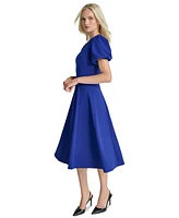 Dkny Women's Bubble-Sleeve Scuba-Crepe Midi Dress
