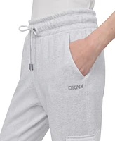 Dkny Sport Women's Studded-Logo Cargo Joggers