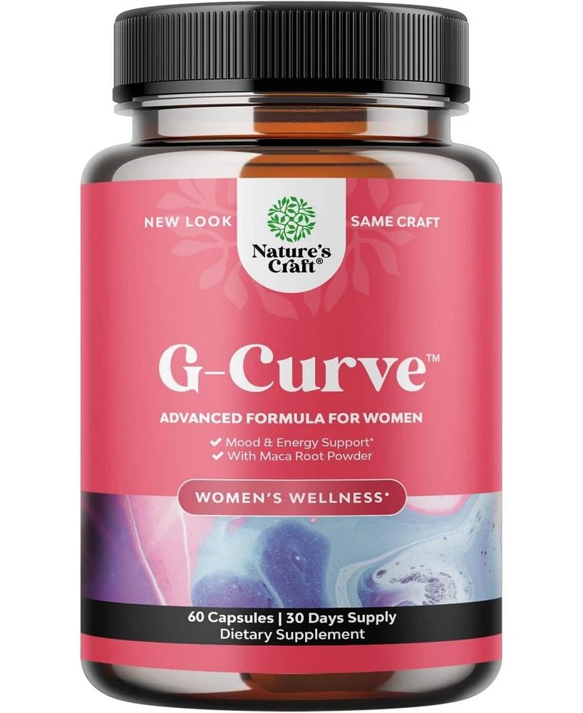 Nature's Craft G-Curve Advanced Formula Capsules for Women, Butt and Breast Enhancement Pills, Body Sculpting Curves Capsules, Nature's Craft, 60ct