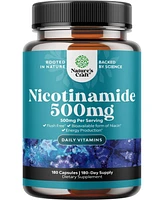 Nature's Craft Nicotinamide Capsules, Mitochondrial Energy and Potent Skin Supplement, Nature's Craft, 180ct