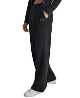 Dkny Sport Women's Studded-Logo Wide-Leg Pants