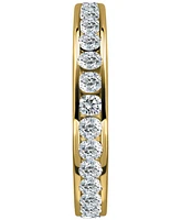 Giani Bernini Cubic Zirconia Channel-Set Eternity Ring (1-1/2 ct. t.w.) in 18k Gold Over Sterling Silver, Exclusively at Macy's