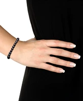 3-Pc. Set Dyed Peacock Black Cultured Freshwater Baroque Pearl (6-7mm) Necklace, Bracelet & Drop Earrings in Sterling Silver