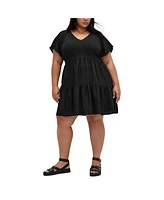 City Chic Plus Frill Mini Dress