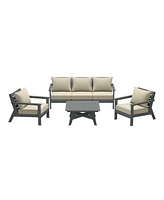 WestinTrends Outdoor -Piece Modular Sectional Patio Furniture Sofa Set