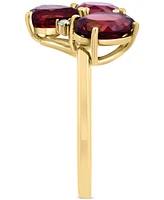 Effy Garnet (3-3/4 ct. t.w.) & Diamond (1/20 ct. t.w.) Mixed Cut Cluster Ring in 14k Gold