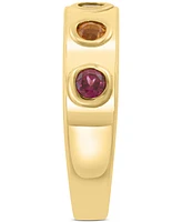 Effy Multi-Gemstone Bezel Band (1/2 ct. t.w.) in Gold-Plated Sterling Silver