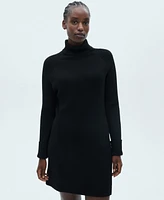 Mango Women's Short Turtleneck Knitted Dress