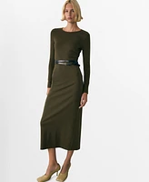 Mango Women's Cotton Midi Dress