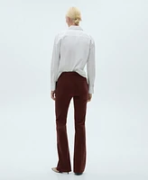 Mango Women's Straight Velvet Pants