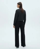 Mango Women's Belt Straight-Fit Pants