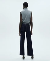 Mango Women's Catherin Culotte High-Rise Jeans