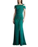 Tadashi Shoji Women's Denali Asymmetric Twist-Knot Gown