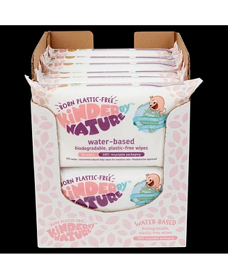 Kinder by Nature Unisex 100% Biodegradable Water-Based Baby Wipes - 672 Count (12 packs of 56 wipes)