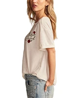 Lucky Brand Women's Graphic Print Rose T-Shirt