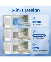 Gouun 10,000 Btu Portable Air Conditioner, 3-in-1 Cooling, Fan, Dehumidifier, for Rooms up to 350 Sq. Ft.