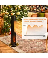 Gouun 1500W Ceramic Tower Space Heater with Remote Control and Realistic 3D Flame