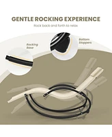 Gouun Outdoor Rocking Lounge Chair with Removable Headrest