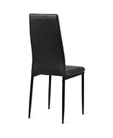 Gouun Set of 2 or 6 High Back Dining Chairs-Set of 6