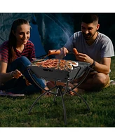 Gouun 3-in-1 Camping Campfire Grill with Stainless Steel Grills Carrying Bag & Gloves