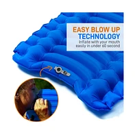 SereneLife Ultralight Sleeping Pad with Carrying Bag, Compact & Lightweight, Blue