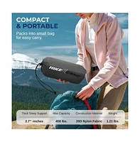 SereneLife Ultralight Sleeping Pad with Carrying Bag, Compact & Self-Inflating, Gray