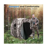 SereneLife Spring Steel Hunting Ground Blind with Carrying Bag