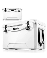 Serenelife 50 Quart Portable Cooler Box Holds Up To 63 Cans White