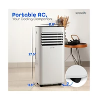 SereneLife Portable Air Conditioner, 8000 Btu, Dehumidifier & Fan Modes