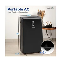 SereneLife Portable Air Conditioner, 12000 Btu, Dehumidifier & Fan Modes