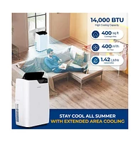 SereneLife Portable Air Conditioner, 14000 Btu, Dehumidifier & Fan Modes