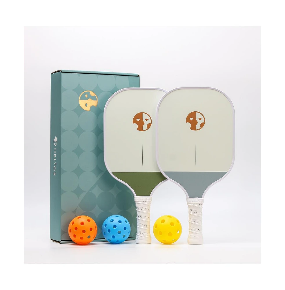 Helios Beginner Pickleball Paddle Set - Slate x Misty