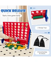 Gouun Jumbo 4-to-Score Connect Game Set with Carrying Bag and 42 Coins