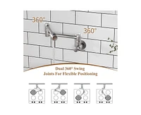 Casainc Contemporary Wall Mount Swing Arm Folding Pot Filler Kitchen Faucet