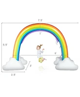 Gouun Inflatable Rainbow Sprinkler Backyard Games Outside Water Toy Yard