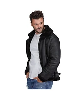 Braveman Men's Faux Shearling Bomber Jacket