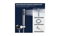 Slickblue Wall-Mounted Shower Faucet Combo Set Rainfall Shower Head & Handheld