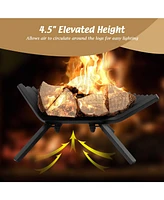 Gouun 31 Inch Fireplace Grate for Outdoor Fire Pit-l
