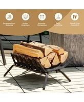 Gouun 18 Inch Fireplace Grate for Outdoor Fire Pit-s