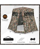 Gouun 360 One Way See Through Ground Hunting Blind for Deer and Turkey Hunting
